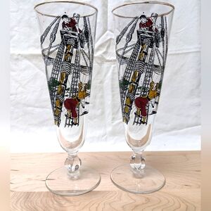 Vintage Pilsner Beer Glasses